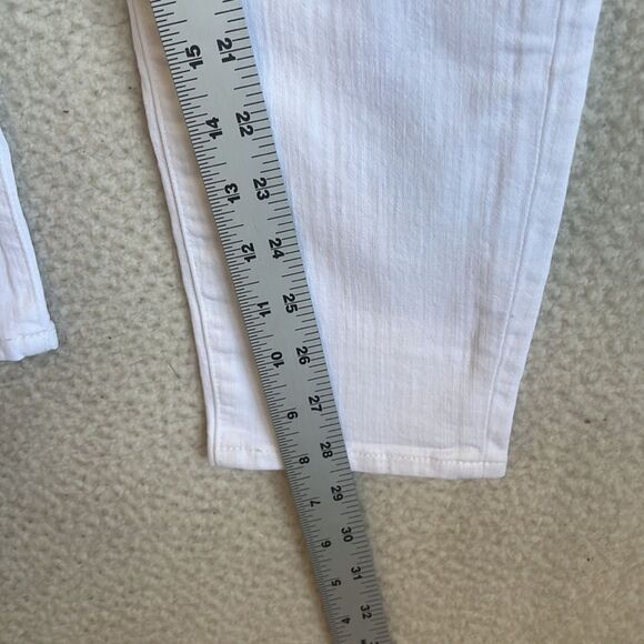 J Crew 9 inch Toothpick Jeans‎ Womens Size 26 White Wash - Picture 8 of 9